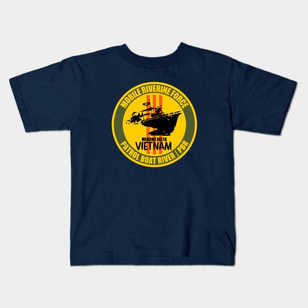 Mobile Riverine Force Mekong Delta Vietnam Kids T-Shirt by TCP